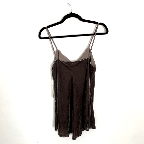 Gold Hawk Velvet V-Neck Camisole; Pewter Grey; EXCELLENT CONDITION small - Picture 3 of 8
